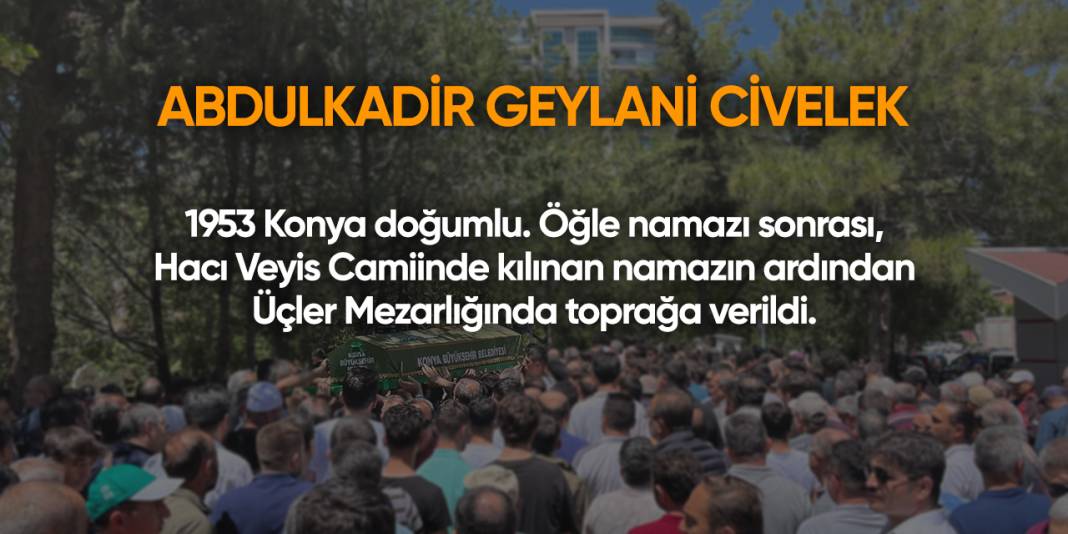 Konya'da bugün vefat edenler | 5 Ağustos 2025 6